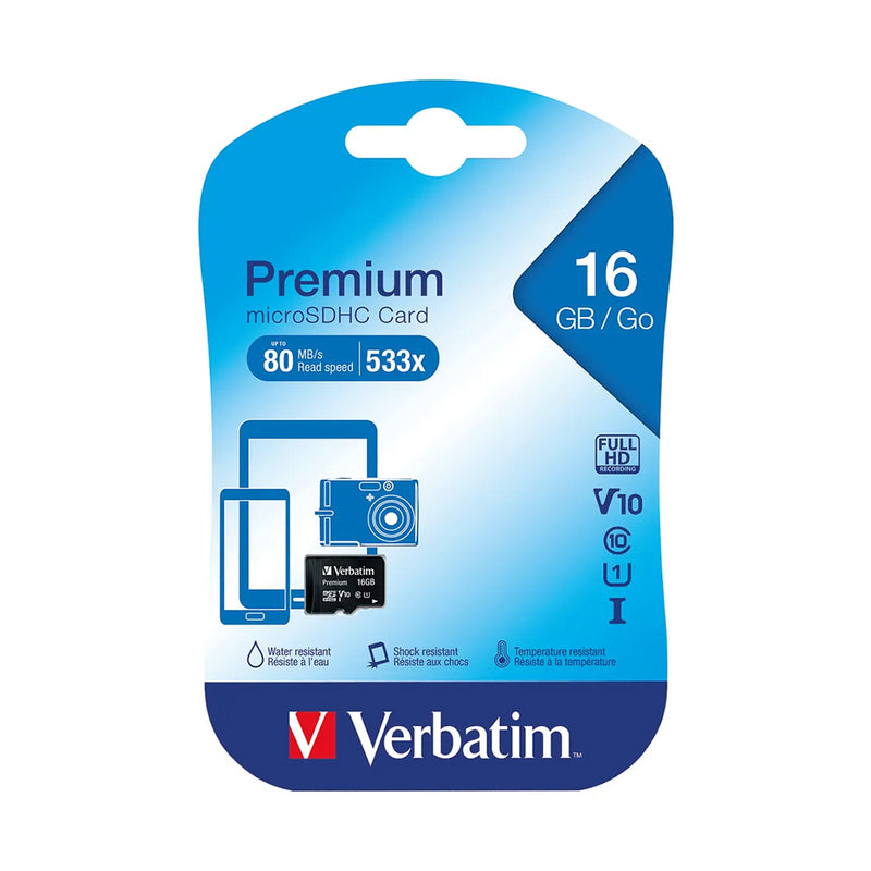 16GB Premium MicroSD | Class 10 With Adapter