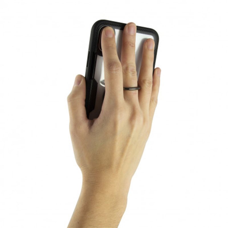 360 Ring Case with Magnet For iPhone XS Max | Transparent Black