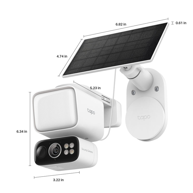 Tapo TC50 Kit Solar- Powered Security Camera, Floodlight Pan/Tilt
