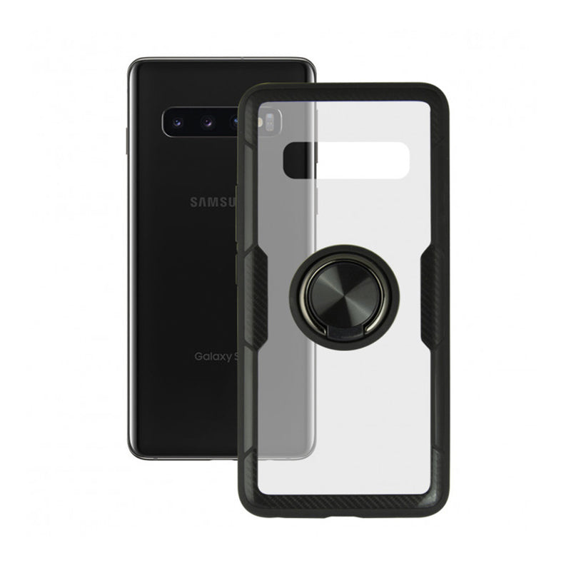 KISX 360 Ring Phone Case For Samsung Galaxy S10 Transparent