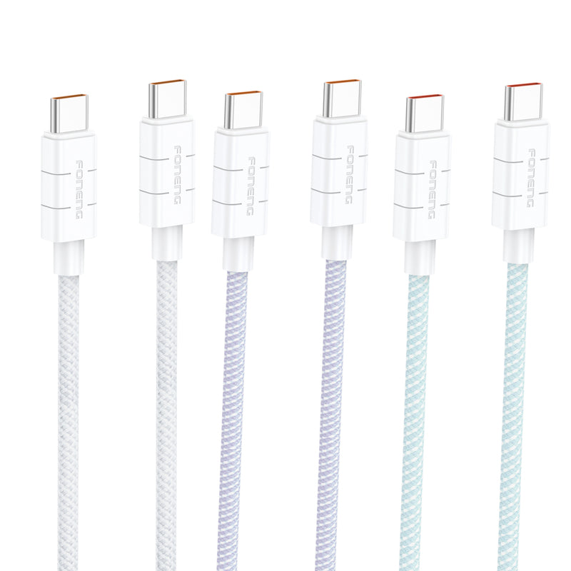 XS02 (60W) 1.2M Type-C to Type-C/ White Braided Cable