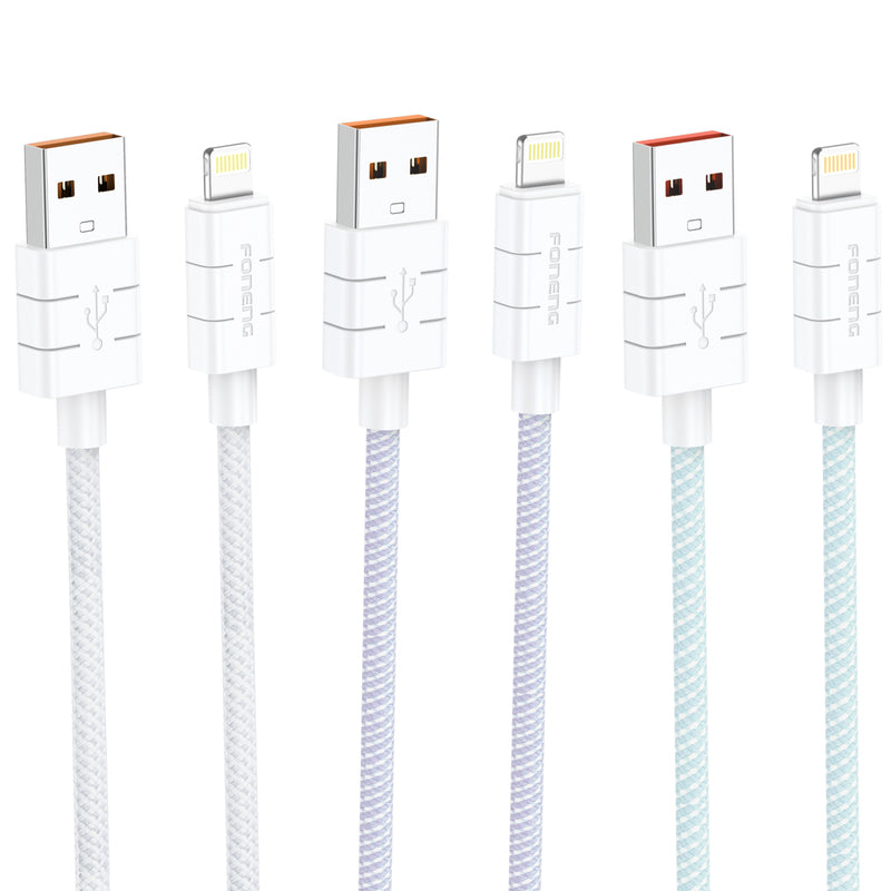XS02 (60W) 1.2M Type-C to Type-C/ White Braided Cable