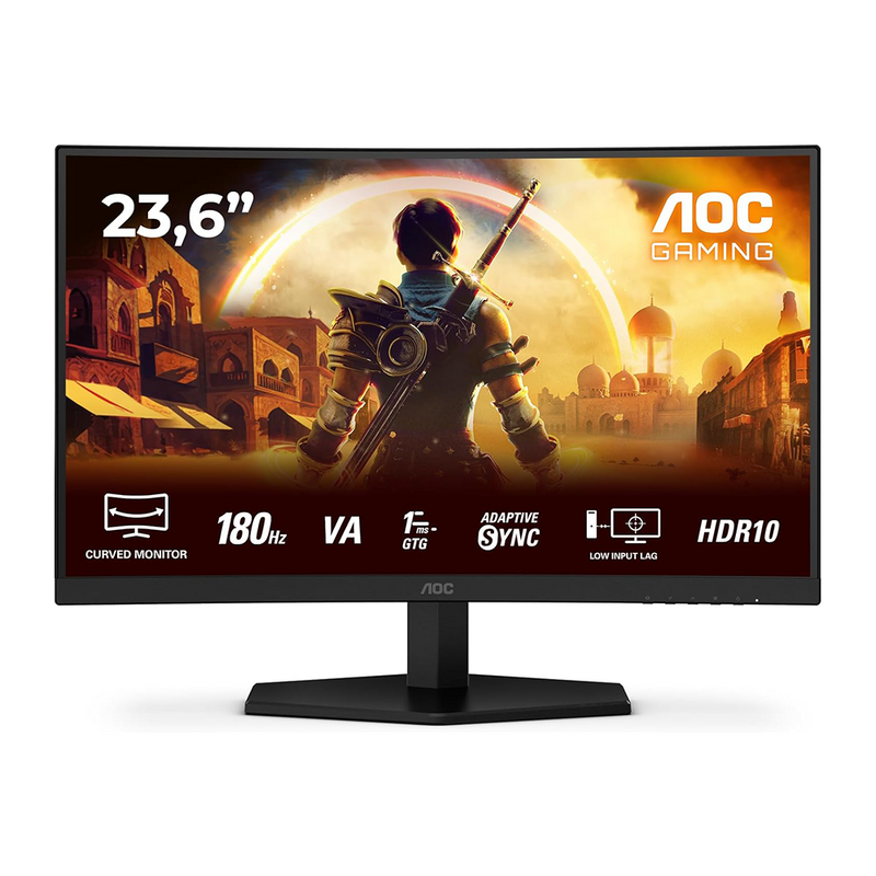 24” GAMING FHD CURVED VA 180Hz - 0.5MS 2xHDMI 1xDP