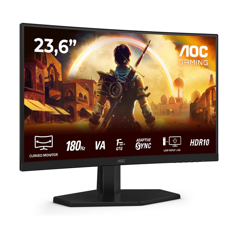 24” GAMING FHD CURVED VA 180Hz - 0.5MS 2xHDMI 1xDP