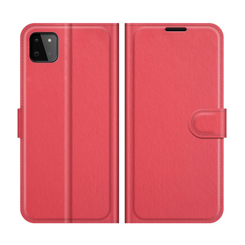 Galaxy A22 5G Premium Wallet Case Red