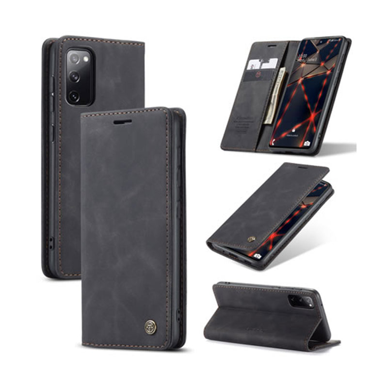 CaseMe Samsung Galaxy S20 FE, Wallet Phone Case | Black