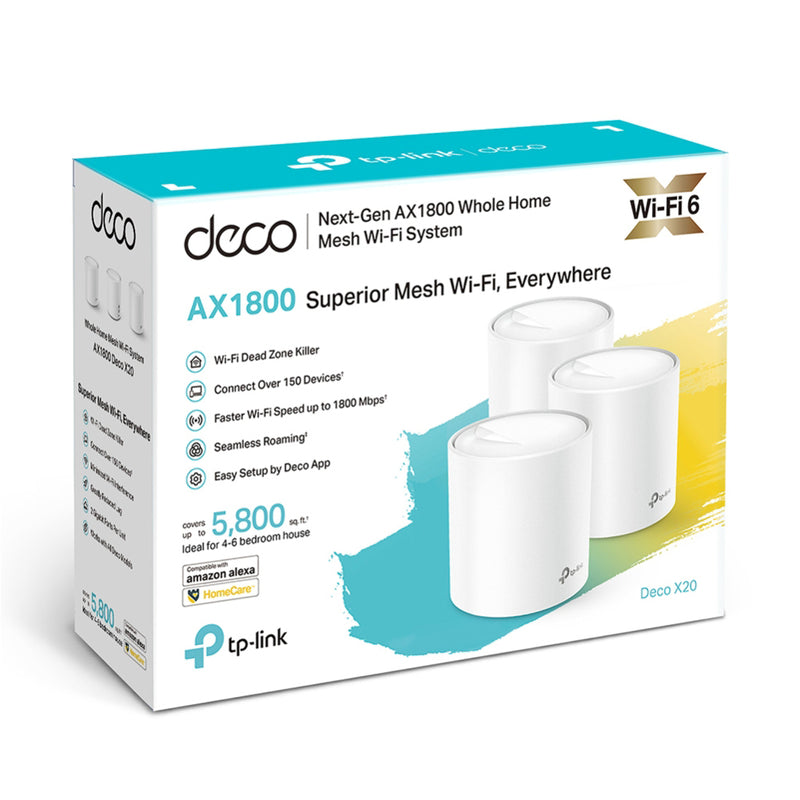 Deco X20 Whole-Home Wi-Fi (3-Pack)