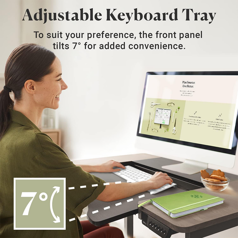 Electric Standing Desk Dark wood