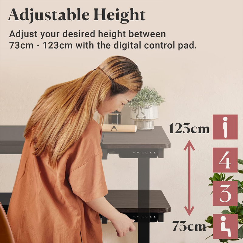 Electric Standing Desk | Light Wood