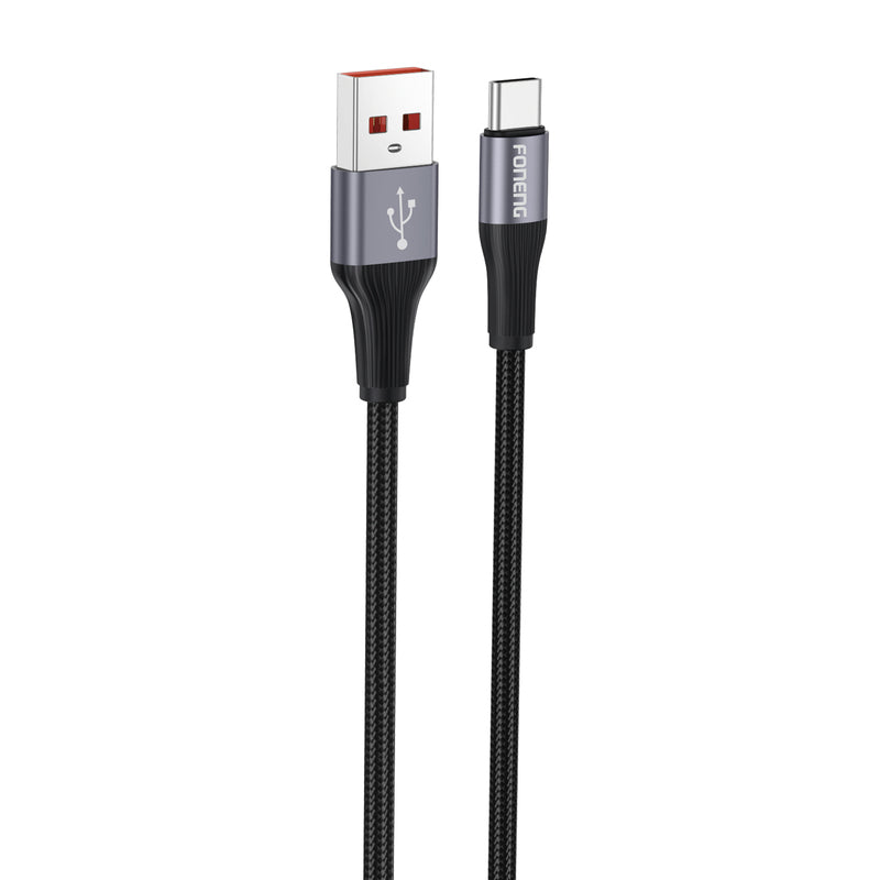 X112 (3A) 1M USB A To C Spiral Braided Cable