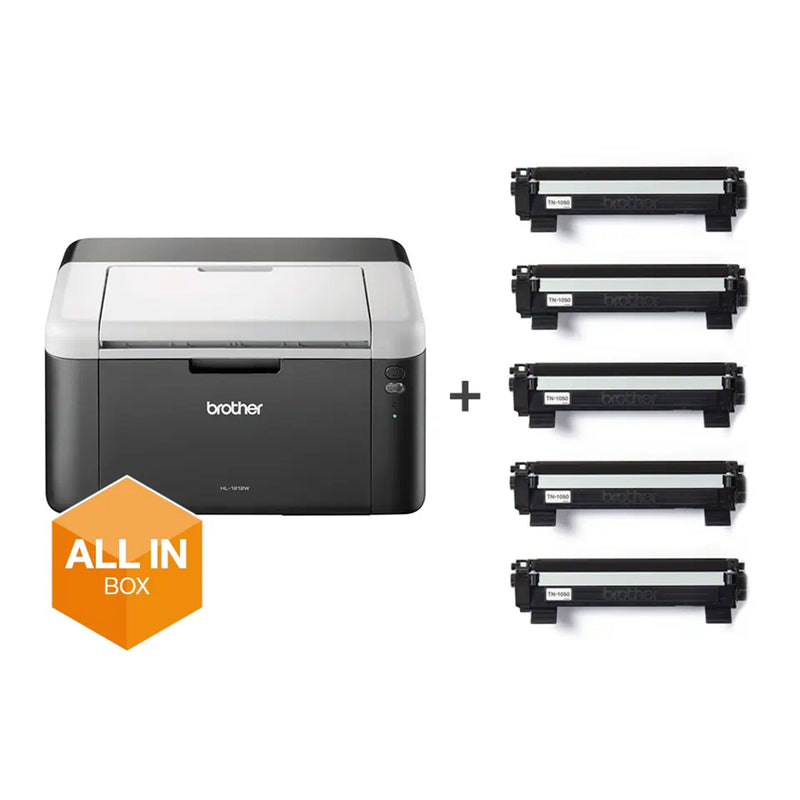 HL-1212WVB Wireless Printer | Mono Laser &amp; 5 Toners