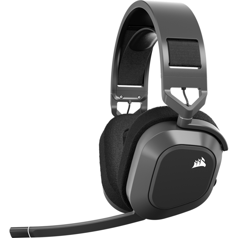 HS80 MAX Multi-Platform Wireless Gaming Headset with Bluetooth - Dolby Atmos - Omnidirectional Microphone  - Steel Grey