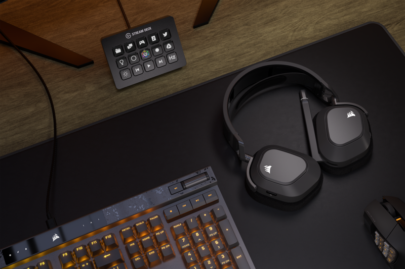 HS80 MAX Multi-Platform Wireless Gaming Headset with Bluetooth - Dolby Atmos - Omnidirectional Microphone  - Steel Grey