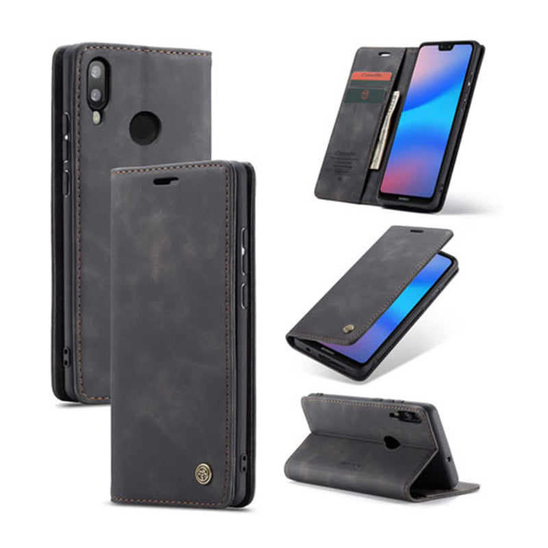 Huawei P20 Lite Wallet Case - Black