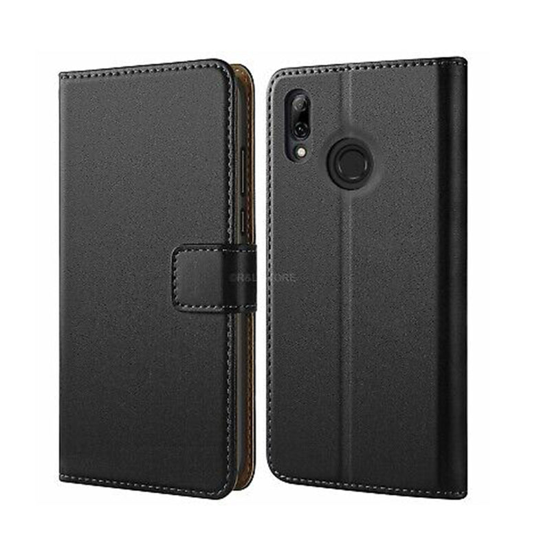 P Smart 2019 Coque en cuir gaufré Premium téléphone Flip Folio Porte P Smart 2019 Coque en cuir gaufré Premium téléphone Flip Folio Porte
