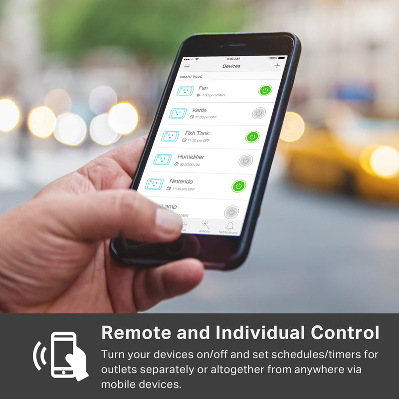 3 Outlets Smart WiFi Power Strip, 2 USB ports KP303