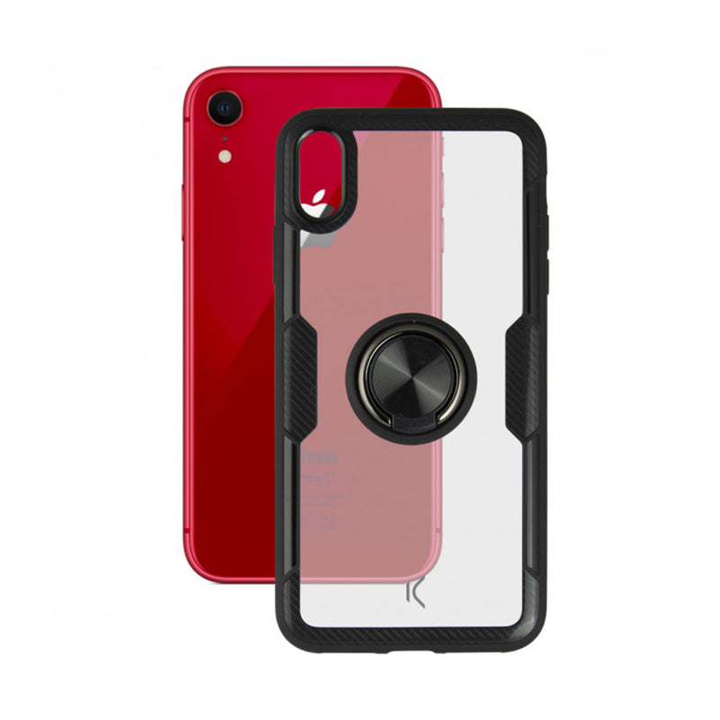 360 Ring Case with Magnet For iPhone XR | Transparent Black