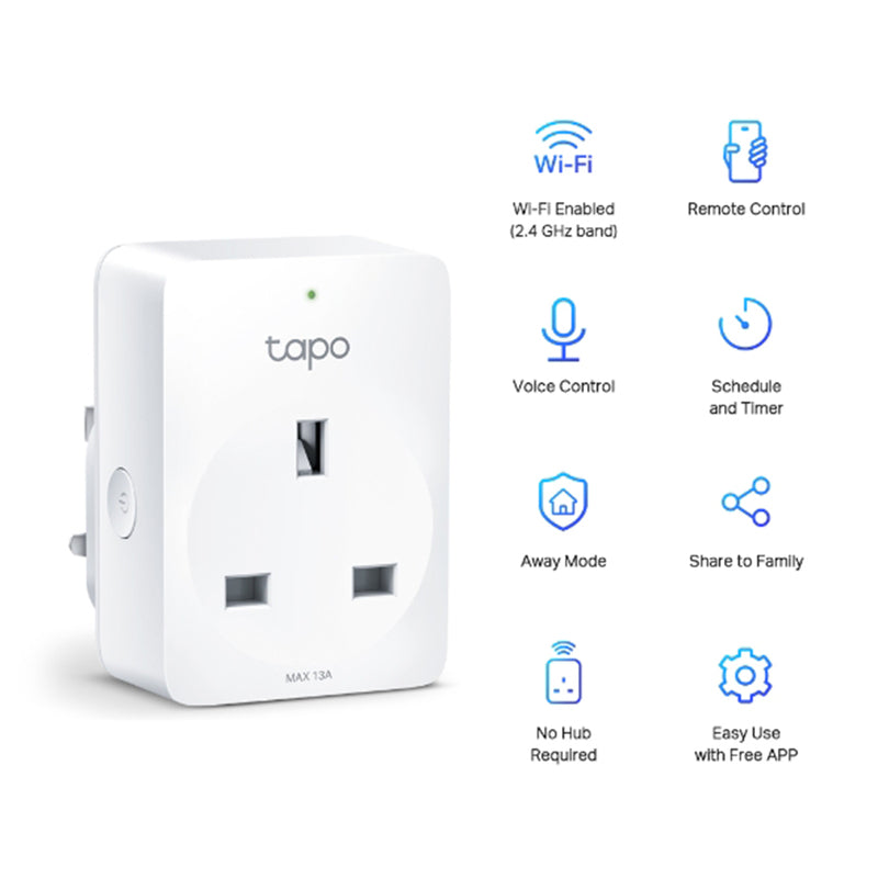 Tapo Mini Wi-Fi Smart Plug, 4 pack P100(4-pack)