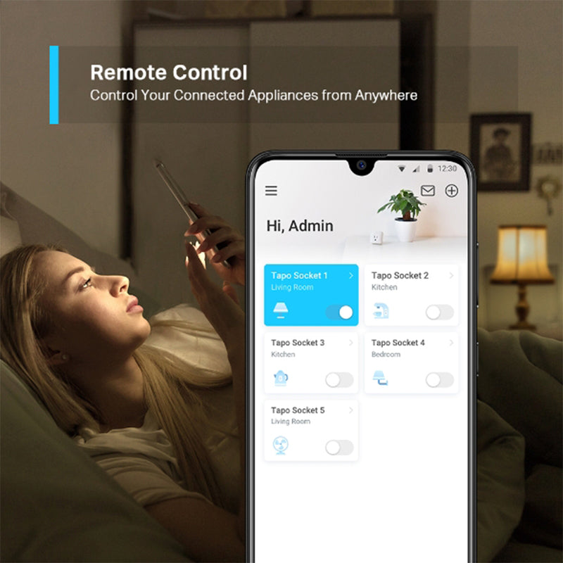 Tapo Mini Wi-Fi Smart Plug, 4 pack P100(4-pack)