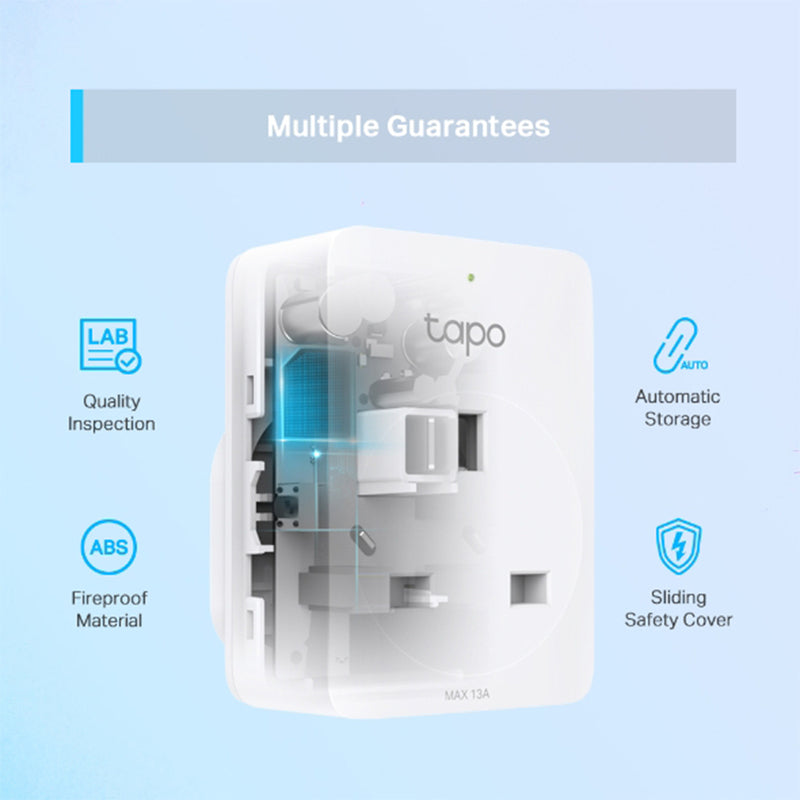 Tapo Mini Wi-Fi Smart Plug, 4 pack P100(4-pack)