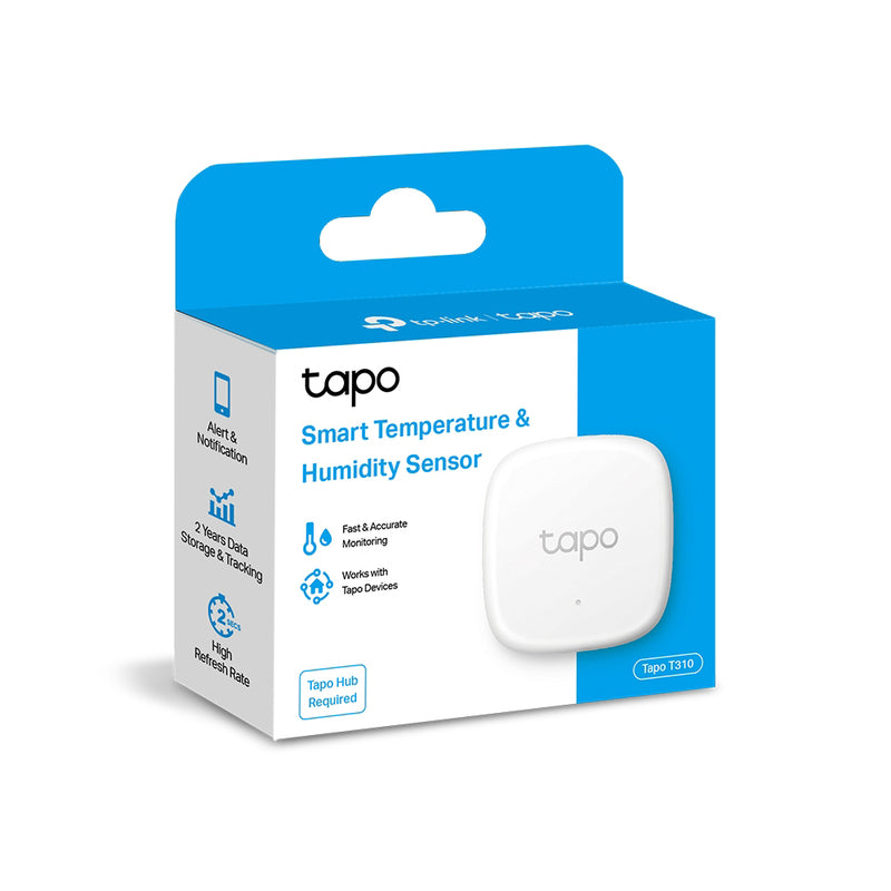 TP-Link Tapo T315 Monitor inteligente de temperatura y humedad SPEC: 868  MHz, alimentado por batería (