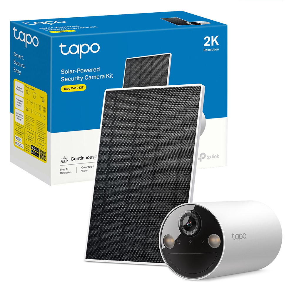 Tapo C410 Kit Solar- Powered Security Camera, Colour Night Vision