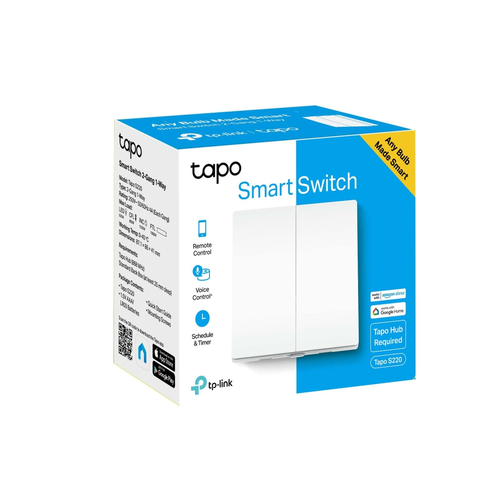 Tapo S220  Smart Light Switch 2-Gang 1-Way