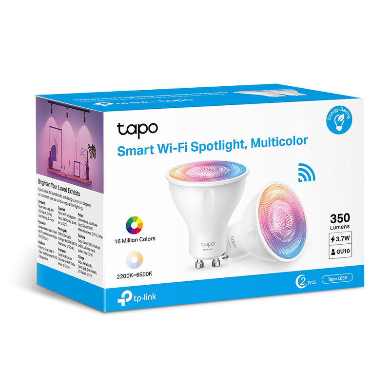 Tapo L630(2-pack)  Smart Wi-Fi Spotlight, Multicolour, GU10, 2 packs