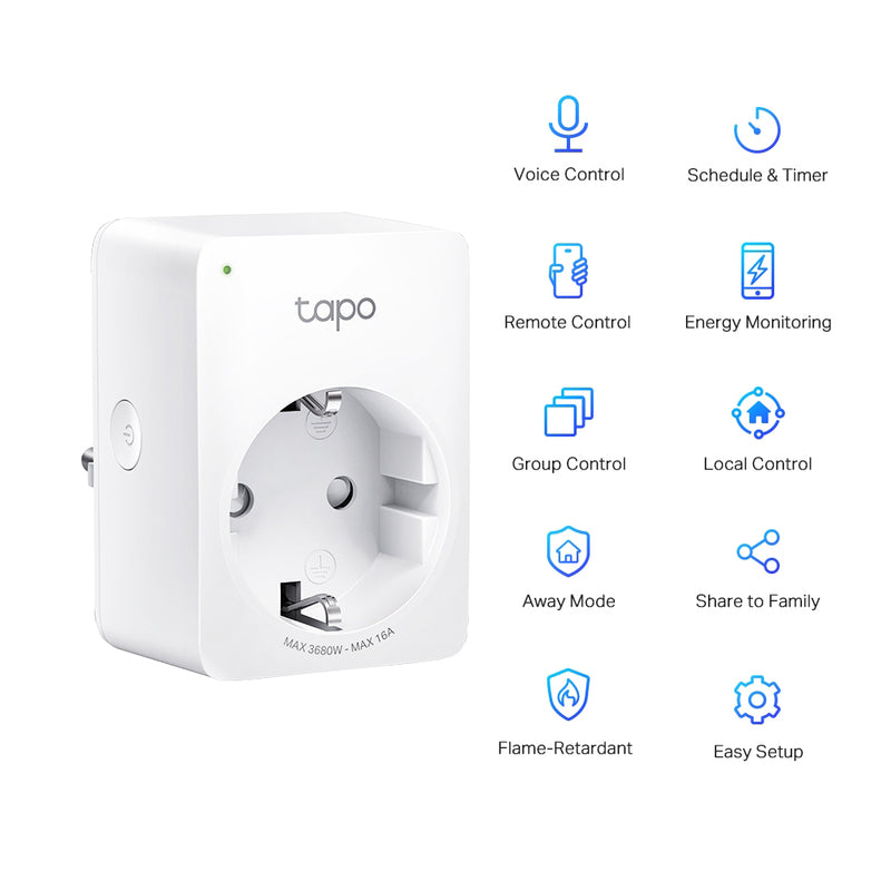 Tapo P110(4-pack)  Mini Smart Wi-Fi Socket, Energy Monitoring, 4-Pack
