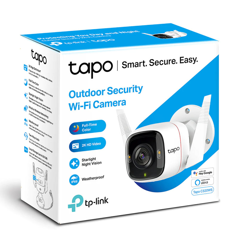 Tapo Outdoor Smart Security Camera, Colour Night Vision