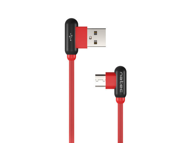 USB-C(M)->USB-A(M) 2.0 CABLE 1M ANGLED LEFT/RIGHT RED