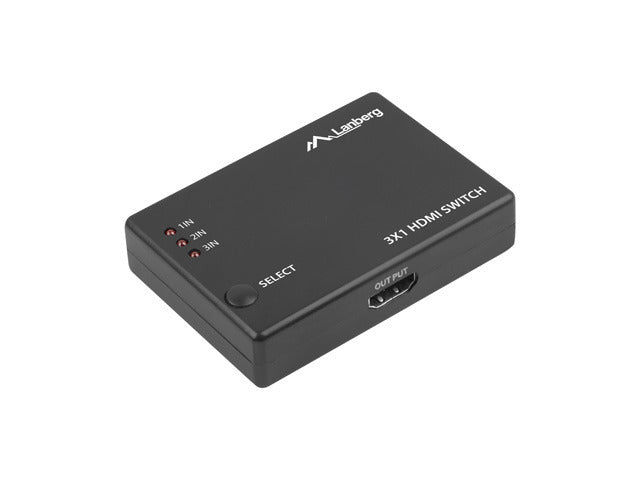 SWITCH VIDEO 3X HDMI BLACK + MICRO USB PORT + REMOTE CONTROLLER