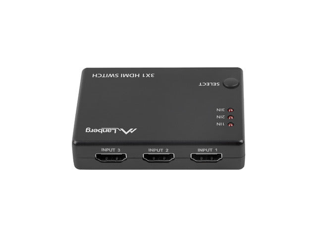 SWITCH VIDEO 3X HDMI BLACK + MICRO USB PORT + REMOTE CONTROLLER