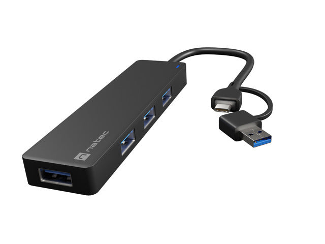 USB-C 3.0 HUB Mayfly 4-PORT BLACK