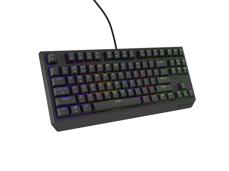 Gaming Keyboard Thor 230 TKL LITE US Rainbow Mechanical Red Black Hot Swap