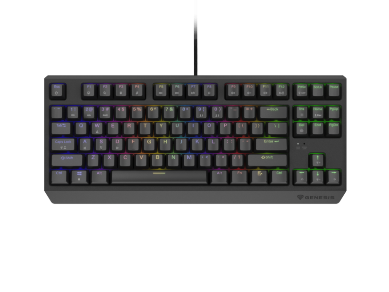 Gaming Keyboard Thor 230 TKL LITE US Rainbow Mechanical Red Black Hot Swap