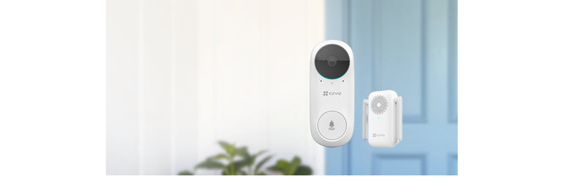 Grey Battery Doorbell Kit incl Chime 3MP