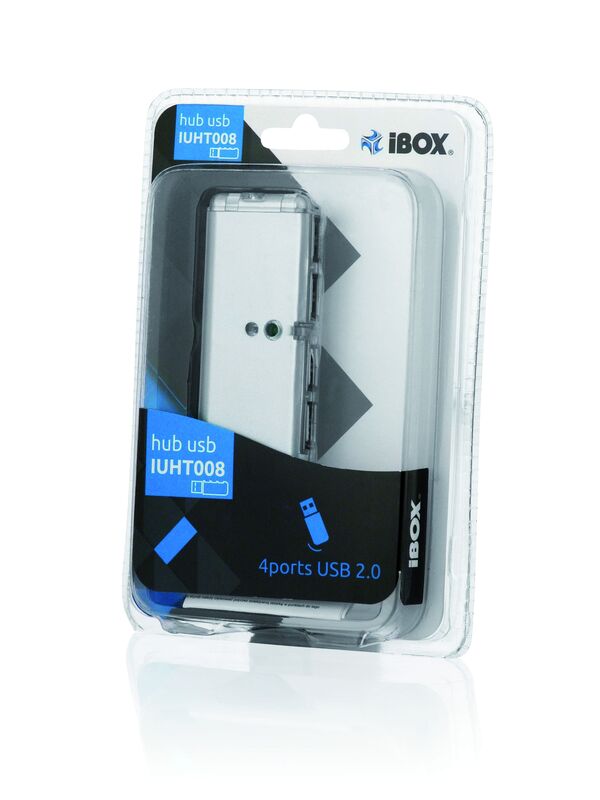 IUHT008C Usb Hub USB 2.0 480 Mbit/s Black