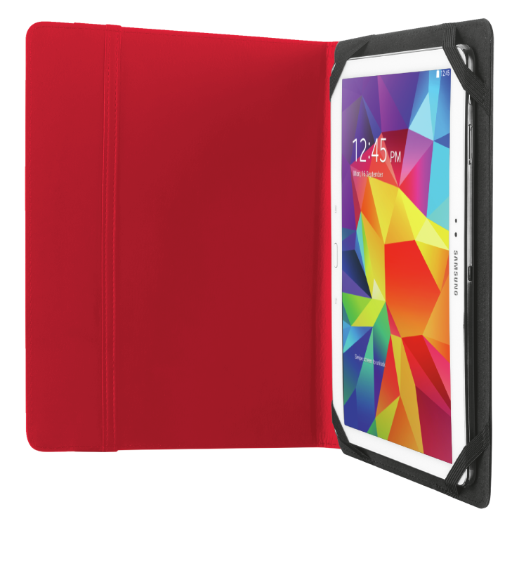 Primo Universal Folio Case for 10" Tablets | Red