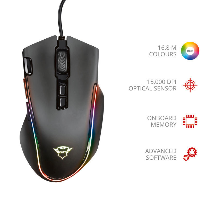 GXT 188 Laban RGB Gaming Mouse | Black
