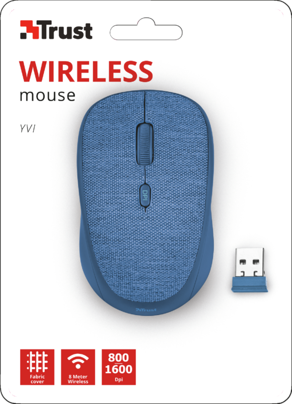 Yvi Fabric Wireless Mouse | Blue