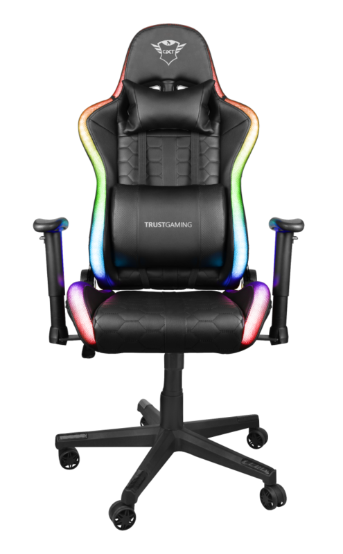 Trust GXT 716 Rizza RGB Gaming Chair with Powerbank | Black &amp; RGB