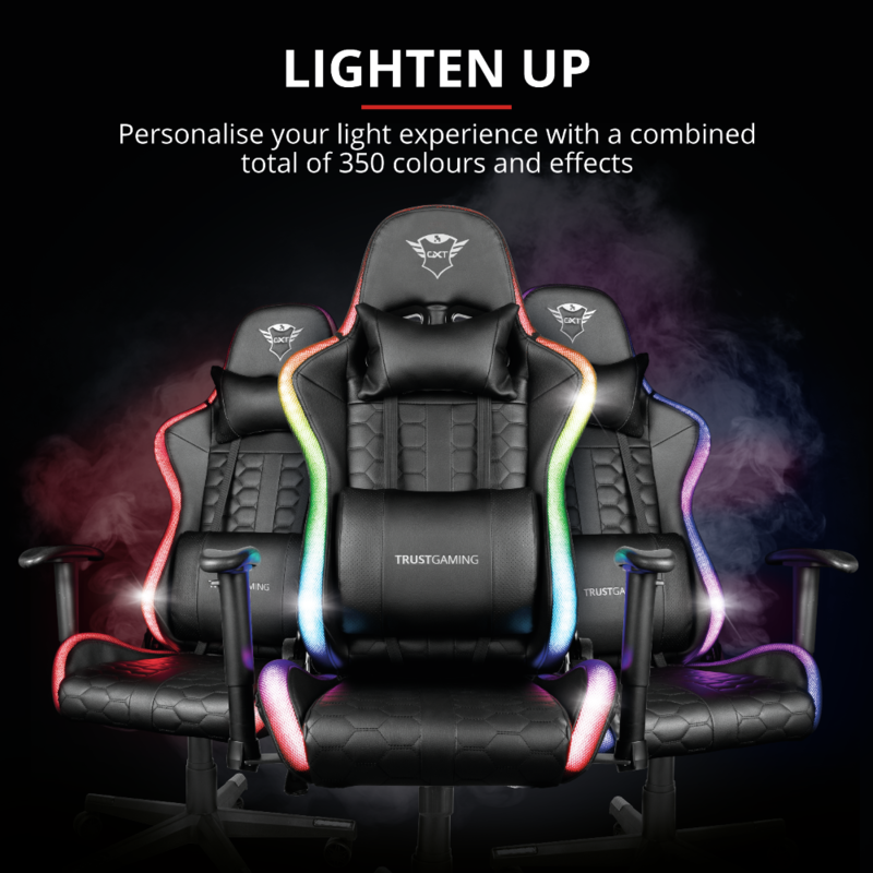 GXT 716 Rizza RGB Gaming Chair with Powerbank Black RGB