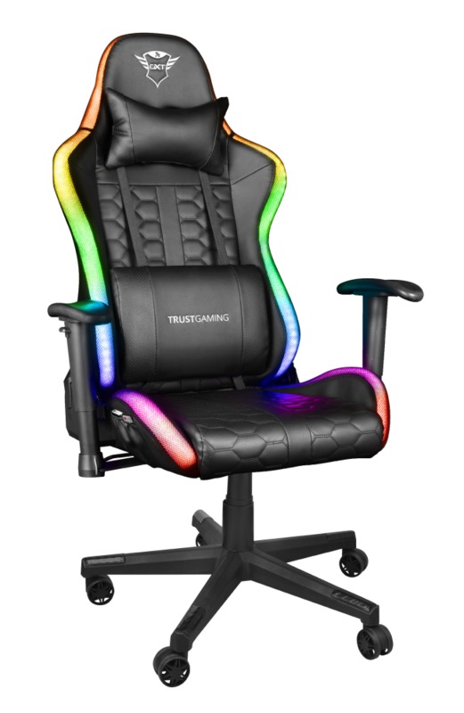 Trust GXT 716 Rizza RGB Gaming Chair with Powerbank | Black &amp; RGB