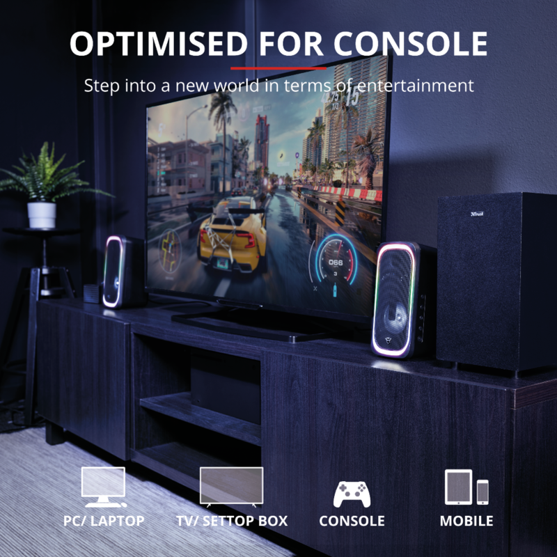 Trust  GXT 635 Rumax Multiplatform RGB 2.1 Speaker Set