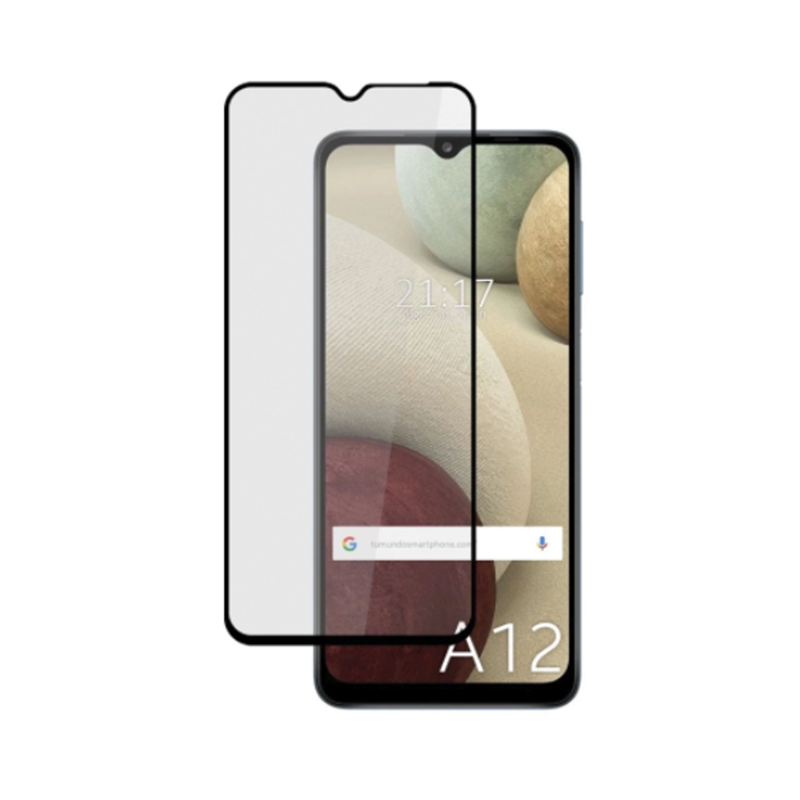 Galaxy A12 (SM-A125f) Tempered Glass | 9H 2D Black Edges