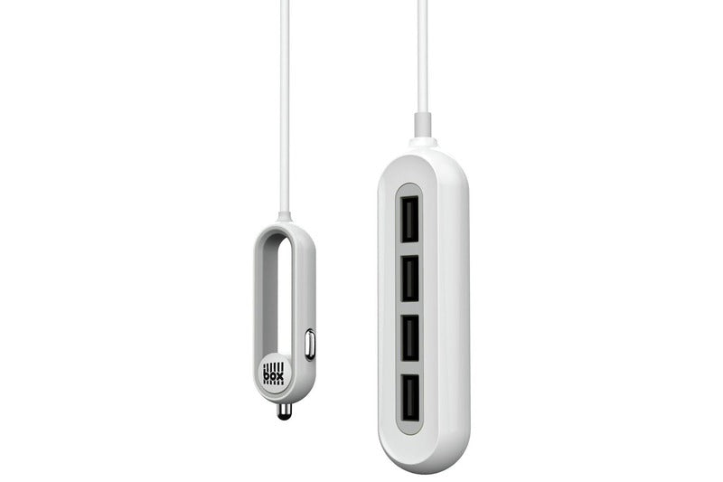 USB Car Charger 1.5m | 4x USB A, 9.6A