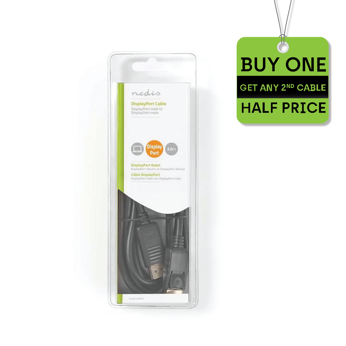 Display Port to Display Port Cable | DP 1.2, 2m