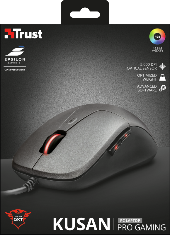 Trust GXT 180 Kusan RGB Pro Gaming Mouse | Silver