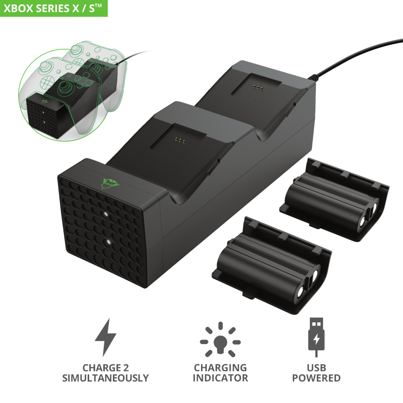 Trust GXT 250 Duo Charging Dock &amp; Battery Pack | Xbox Series X / S